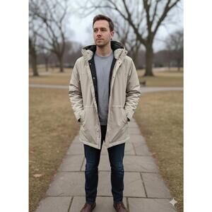 Pacific Trail Vintage Jacket Small, Removable Hood, Lined, Full Zip, Tan